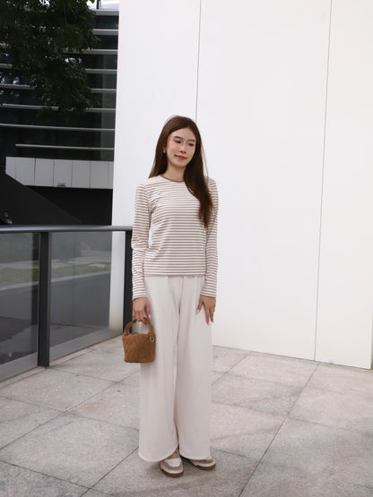 Striped Sheep Like Long Sleeves Top