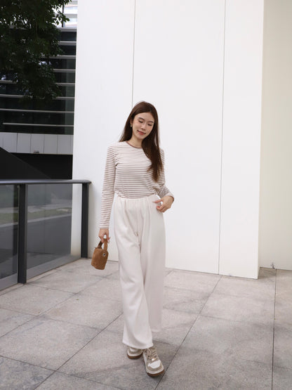 Striped Sheep Like Long Sleeves Top