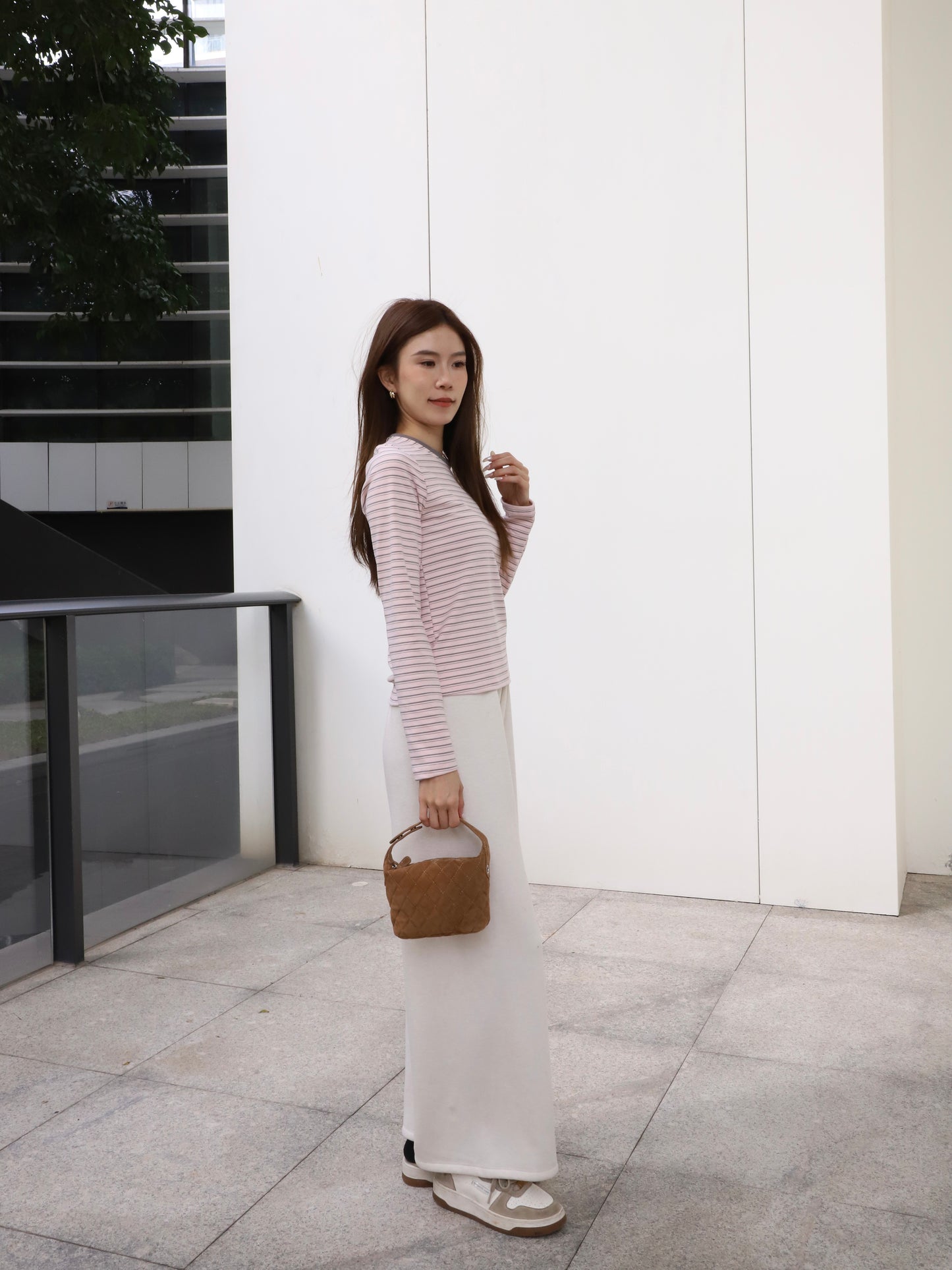 Striped Sheep Like Long Sleeves Top