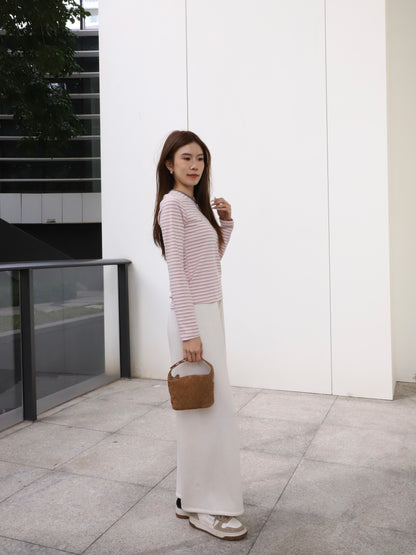 Striped Sheep Like Long Sleeves Top