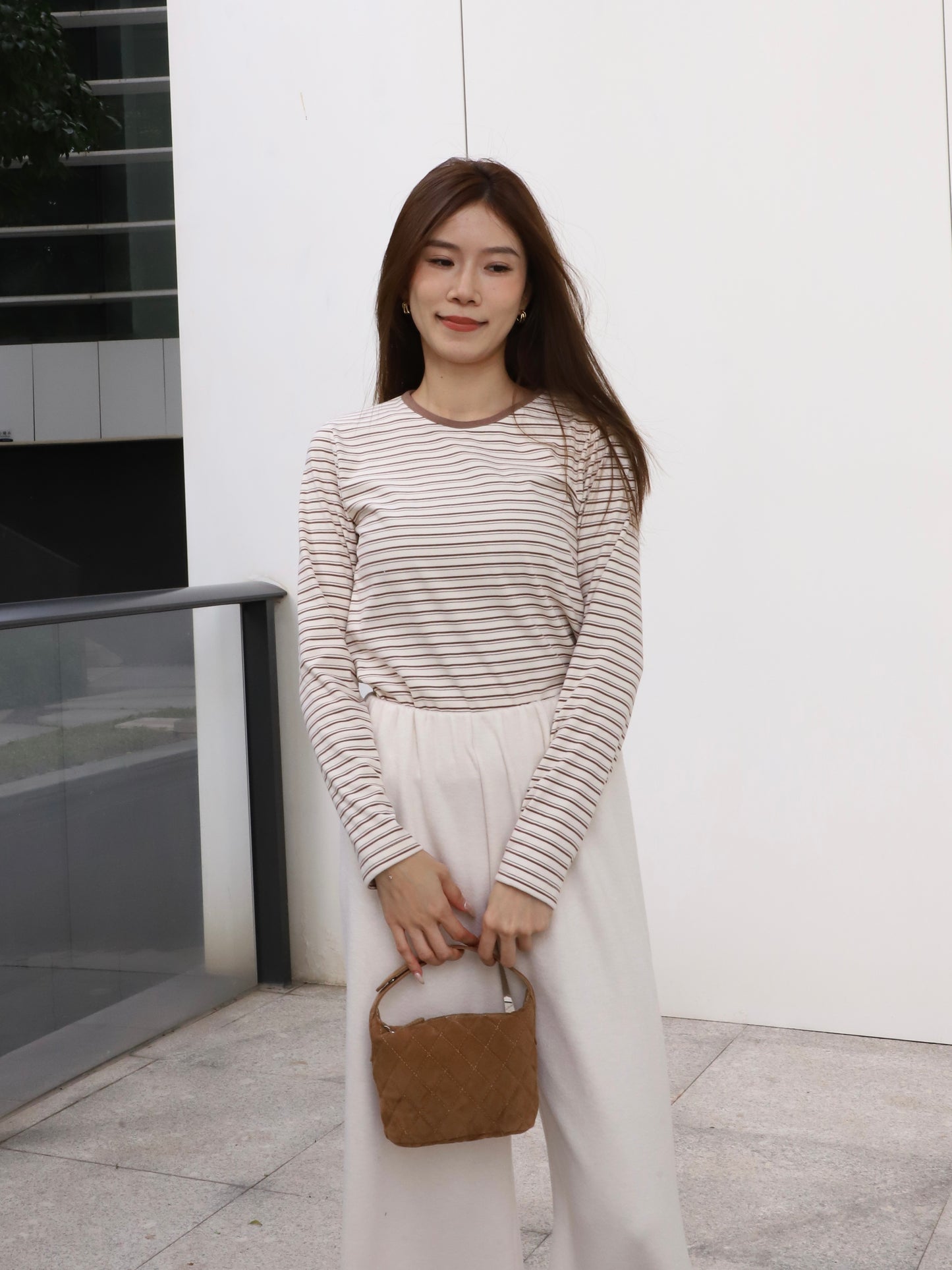 Striped Sheep Like Long Sleeves Top