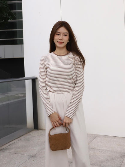 Striped Sheep Like Long Sleeves Top