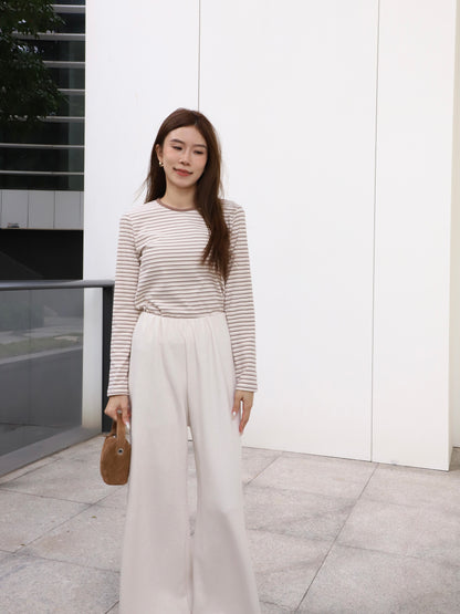 Striped Sheep Like Long Sleeves Top