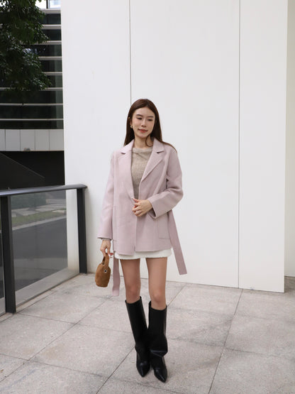 Doubled Wool Pink Blazer