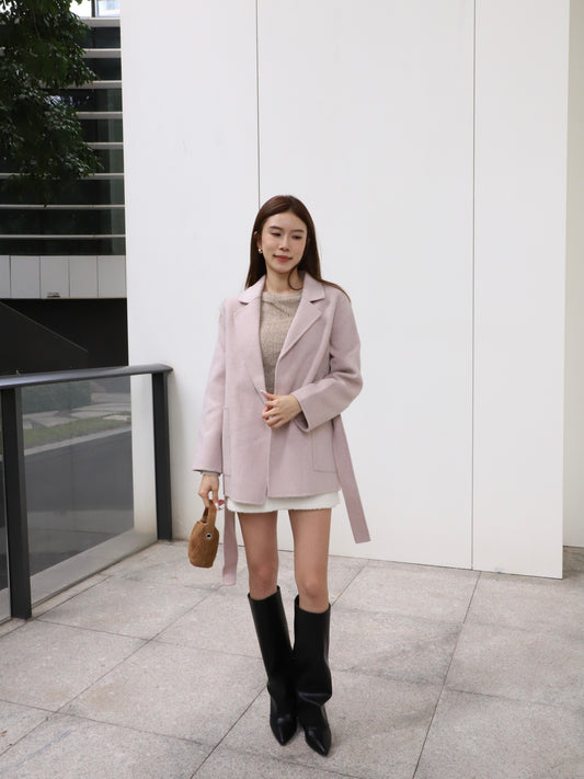 Doubled Wool Pink Blazer