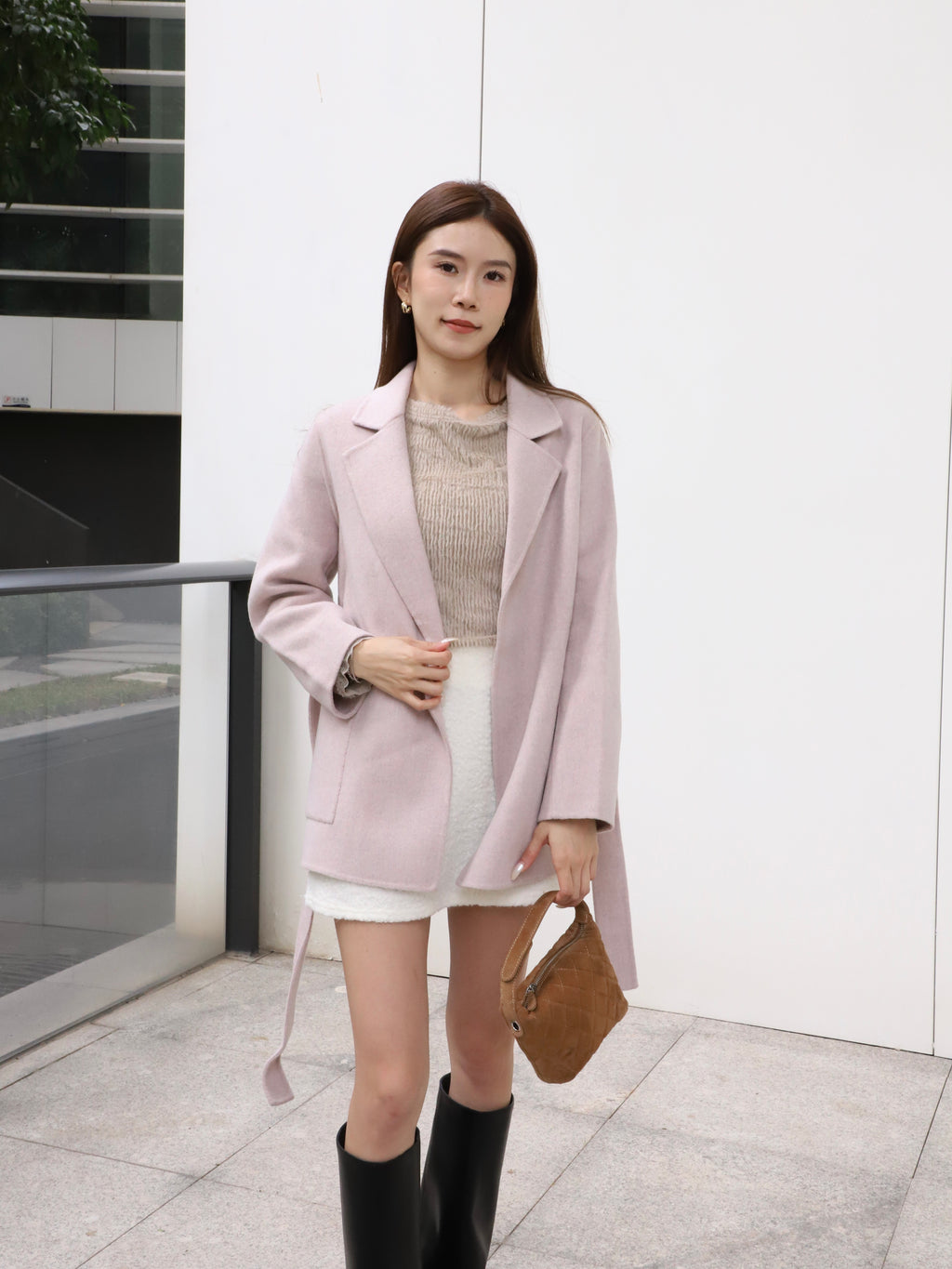 Doubled Wool Pink Blazer