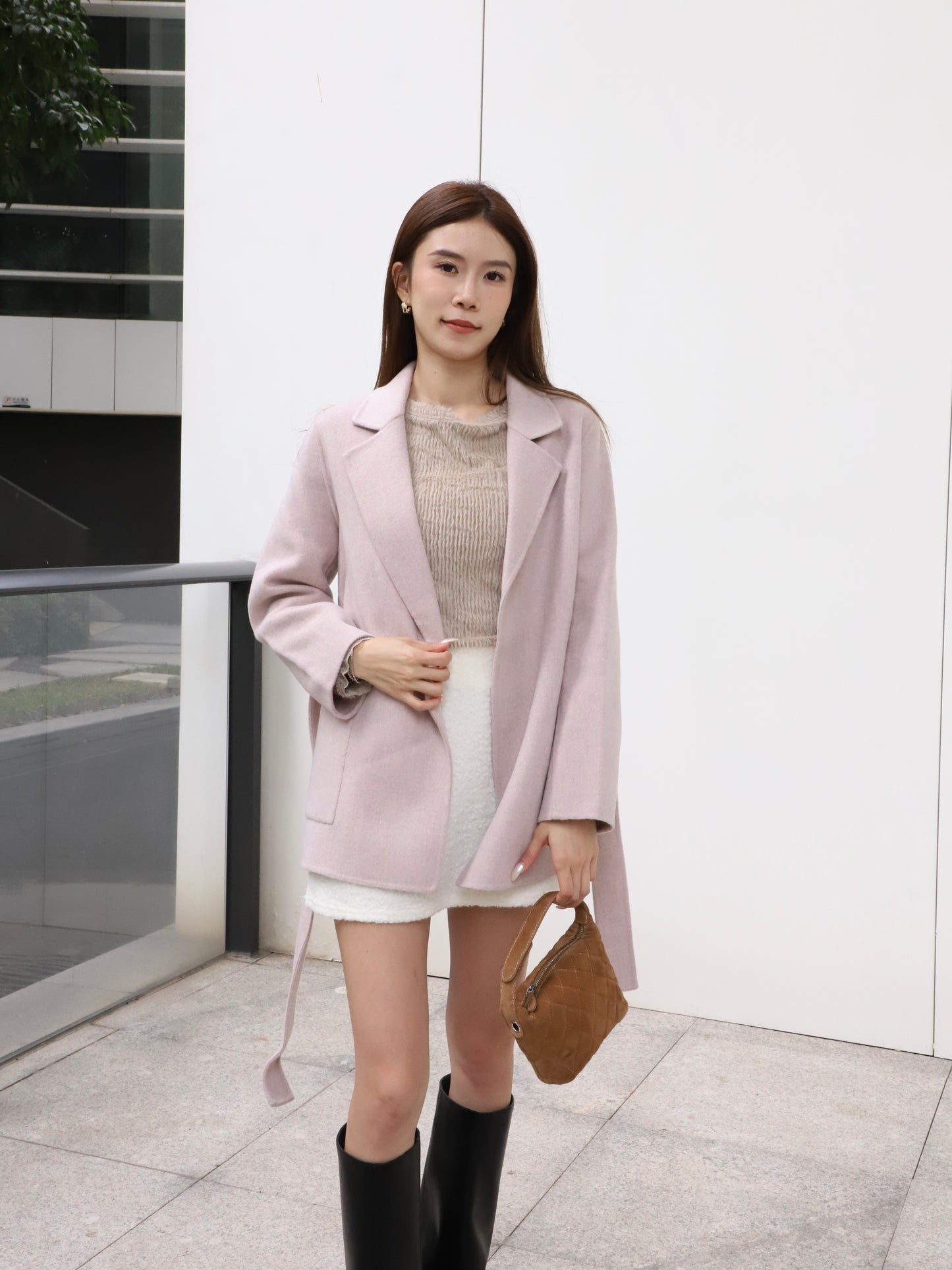 Doubled Wool Pink Blazer