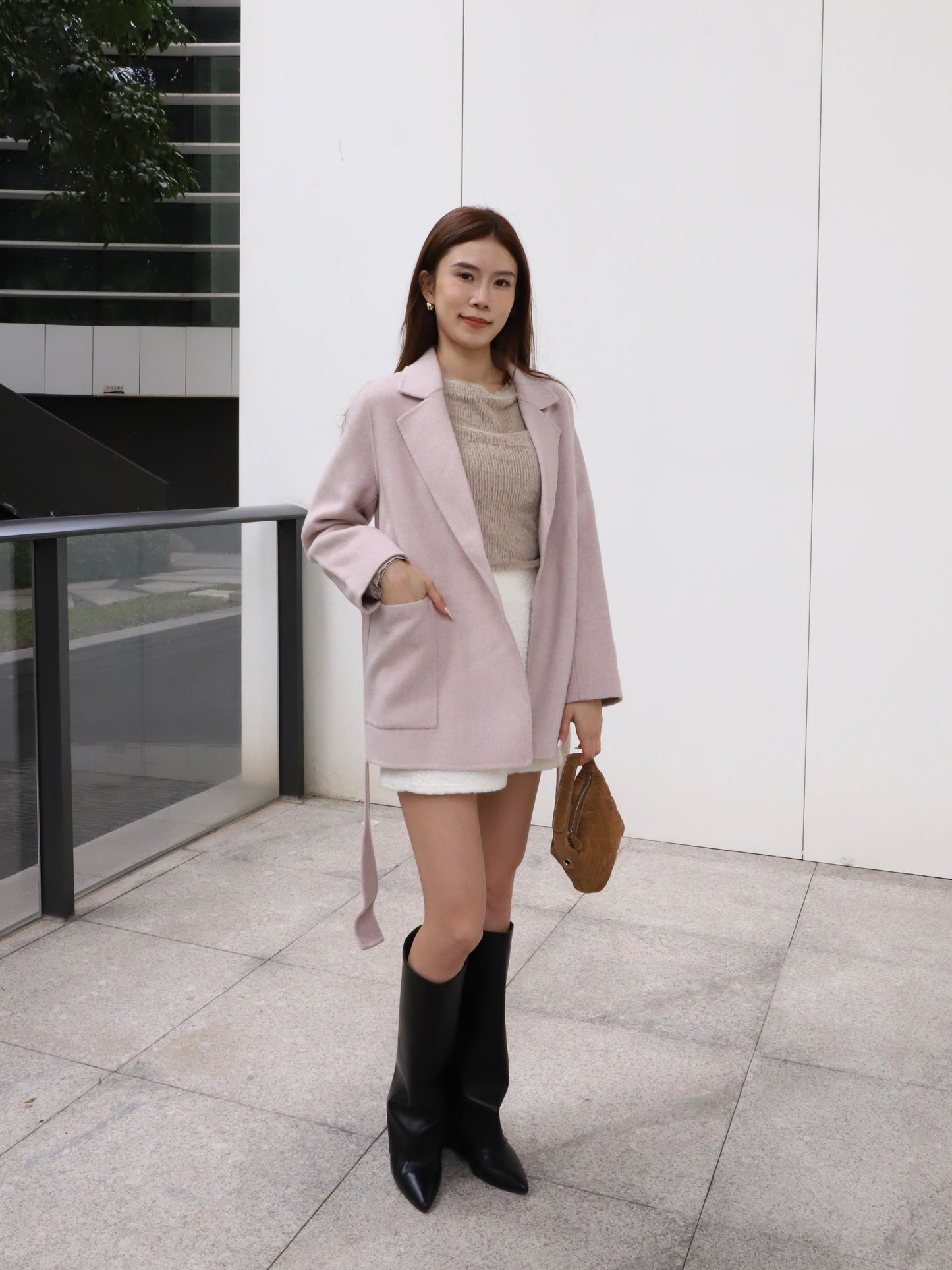 Doubled Wool Pink Blazer