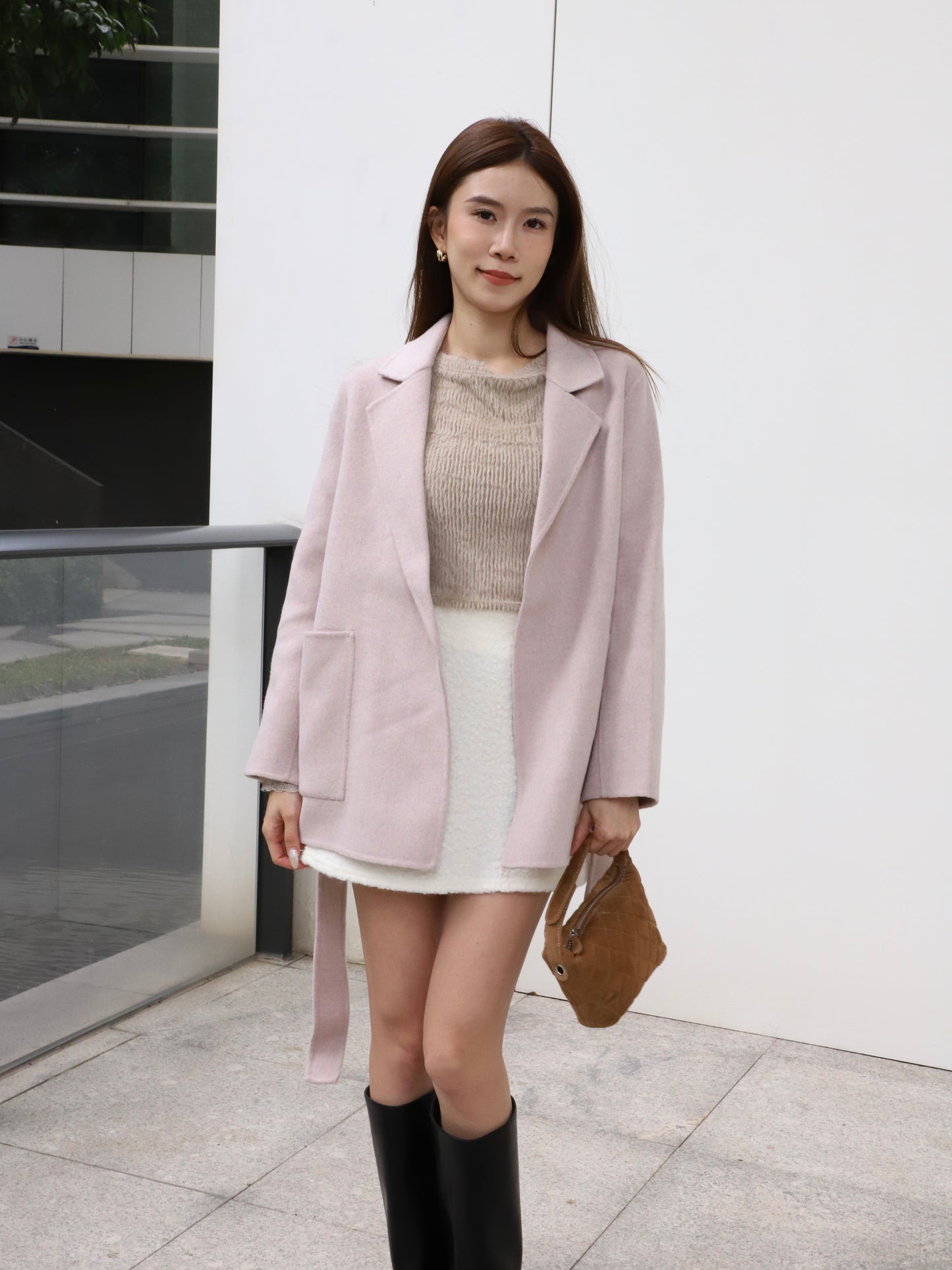 Doubled Wool Pink Blazer