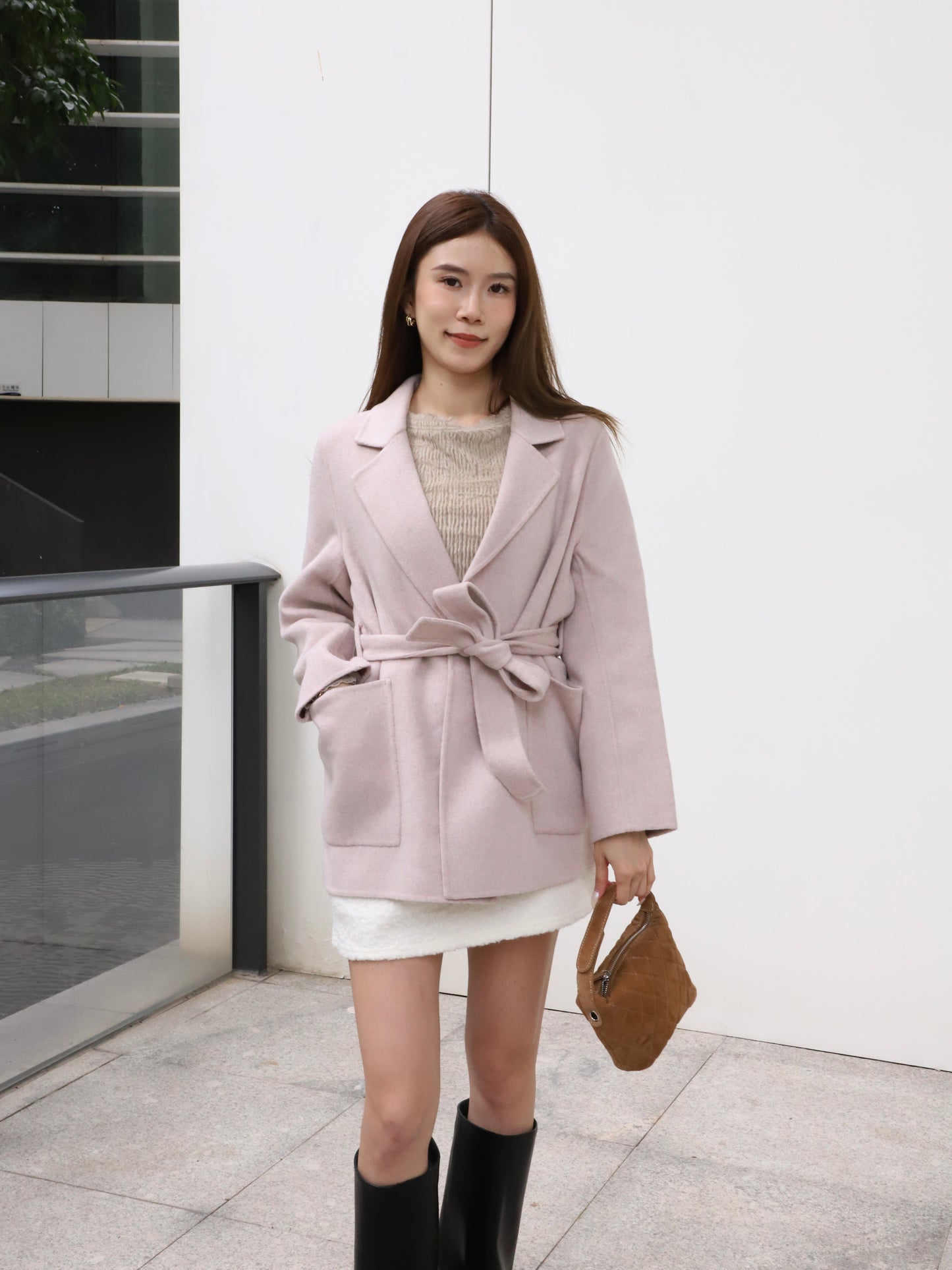 Doubled Wool Pink Blazer