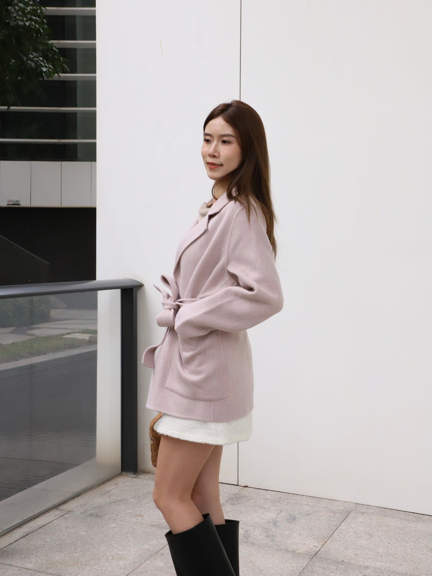 Doubled Wool Pink Blazer