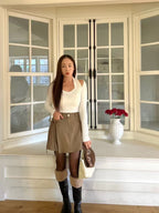 Half Ribbon Skirt Shorts