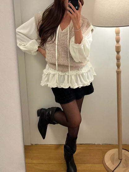 Tweed Bling Oversized Vest