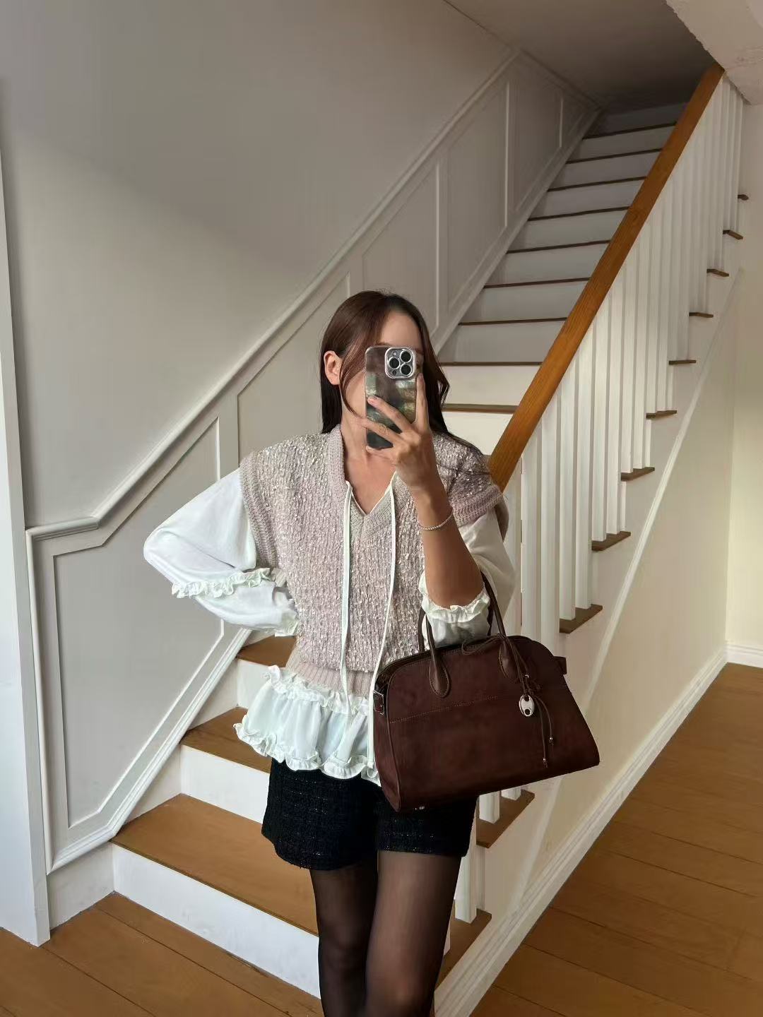 Tweed Bling Oversized Vest