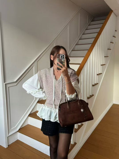 Tweed Bling Oversized Vest