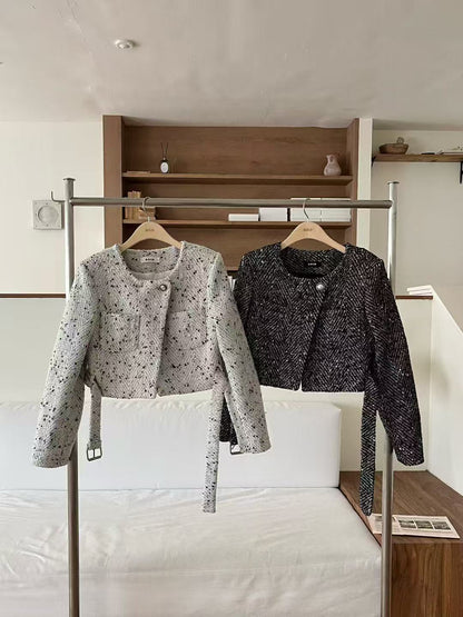 Tweed Snow Cropped Jacket