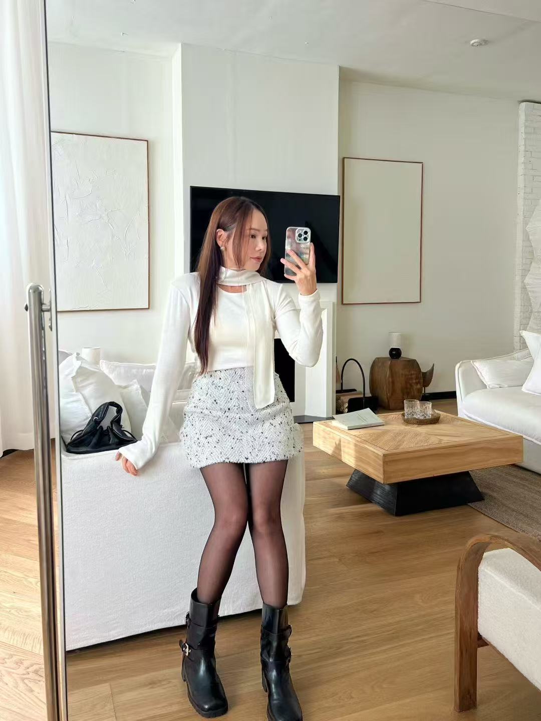 Tweed Snow Skirt