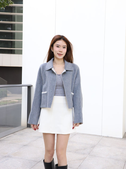Doubled Wool Mix Colour Jacket