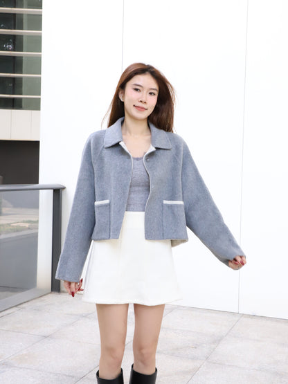 Doubled Wool Mix Colour Jacket