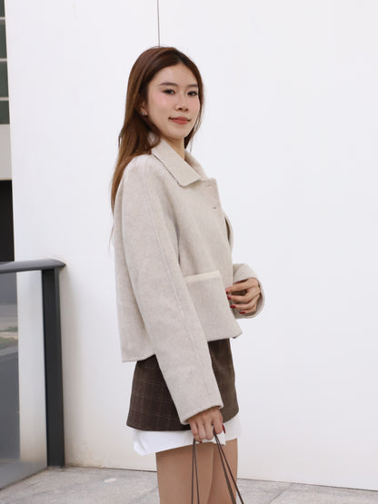 Doubled Wool Mix Colour Jacket