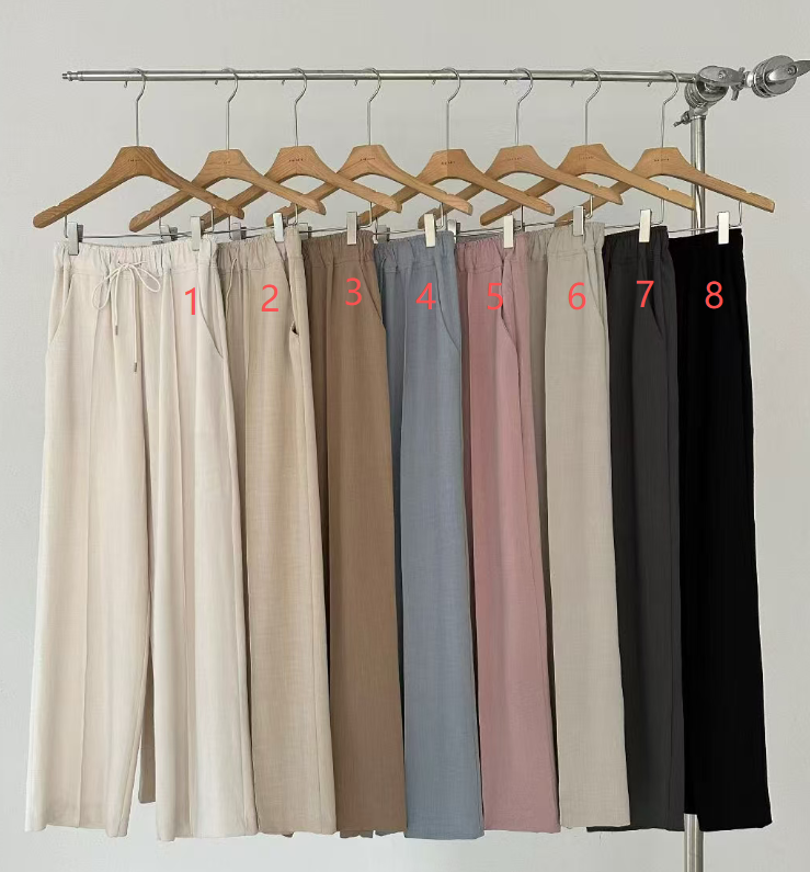 Basic Chiffon Pants With Flexibility