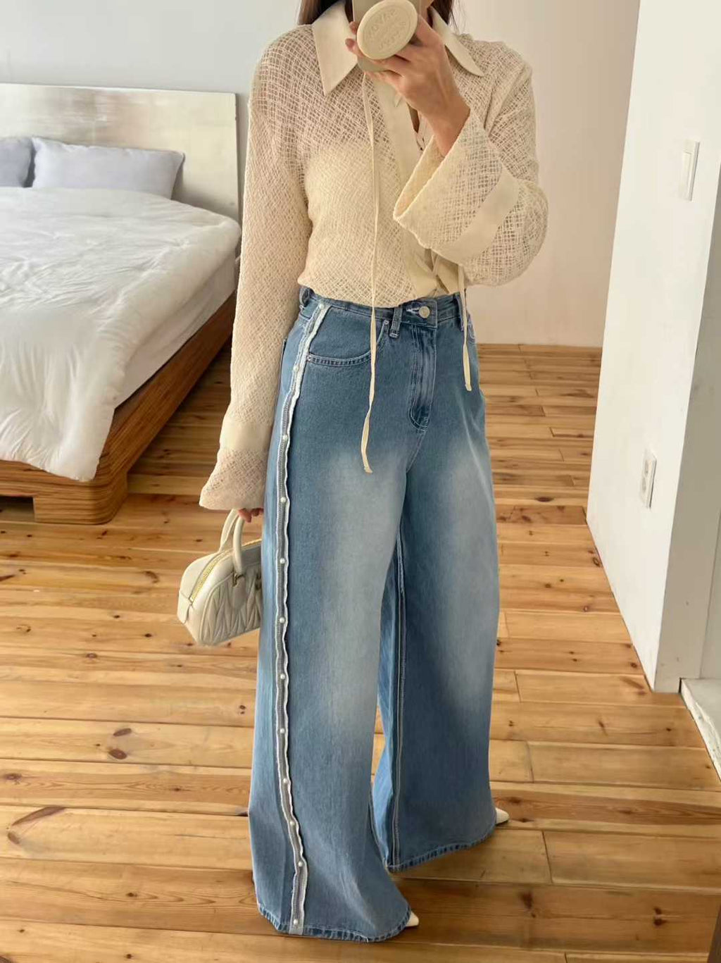 Whole Lace Tied Shirt