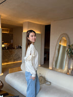 Double Sleeves Ribbon Sweater (無毛底)