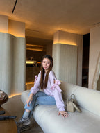 Double Sleeves Ribbon Sweater (無毛底)