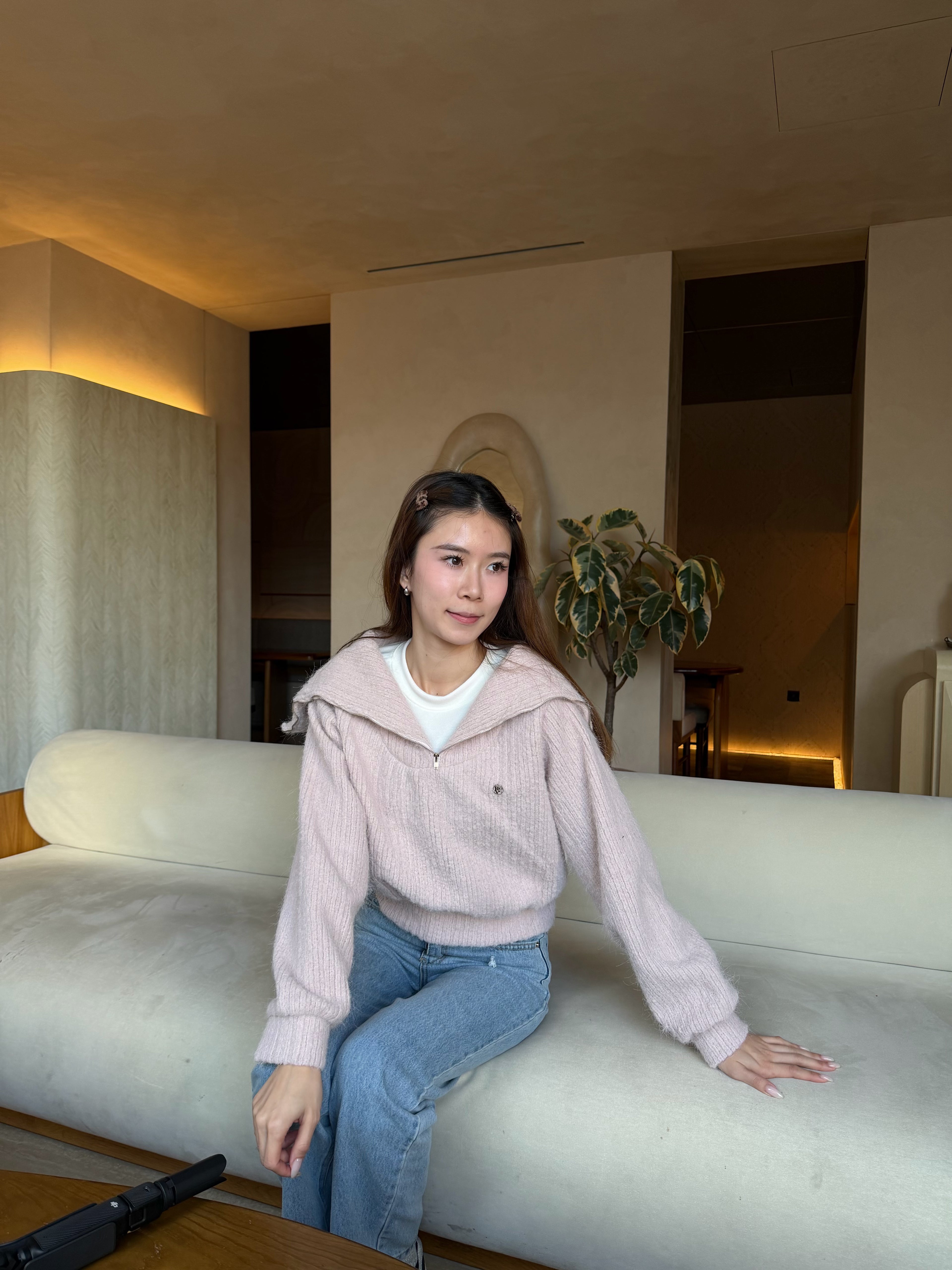 Pinky Peachy Layered Sweater