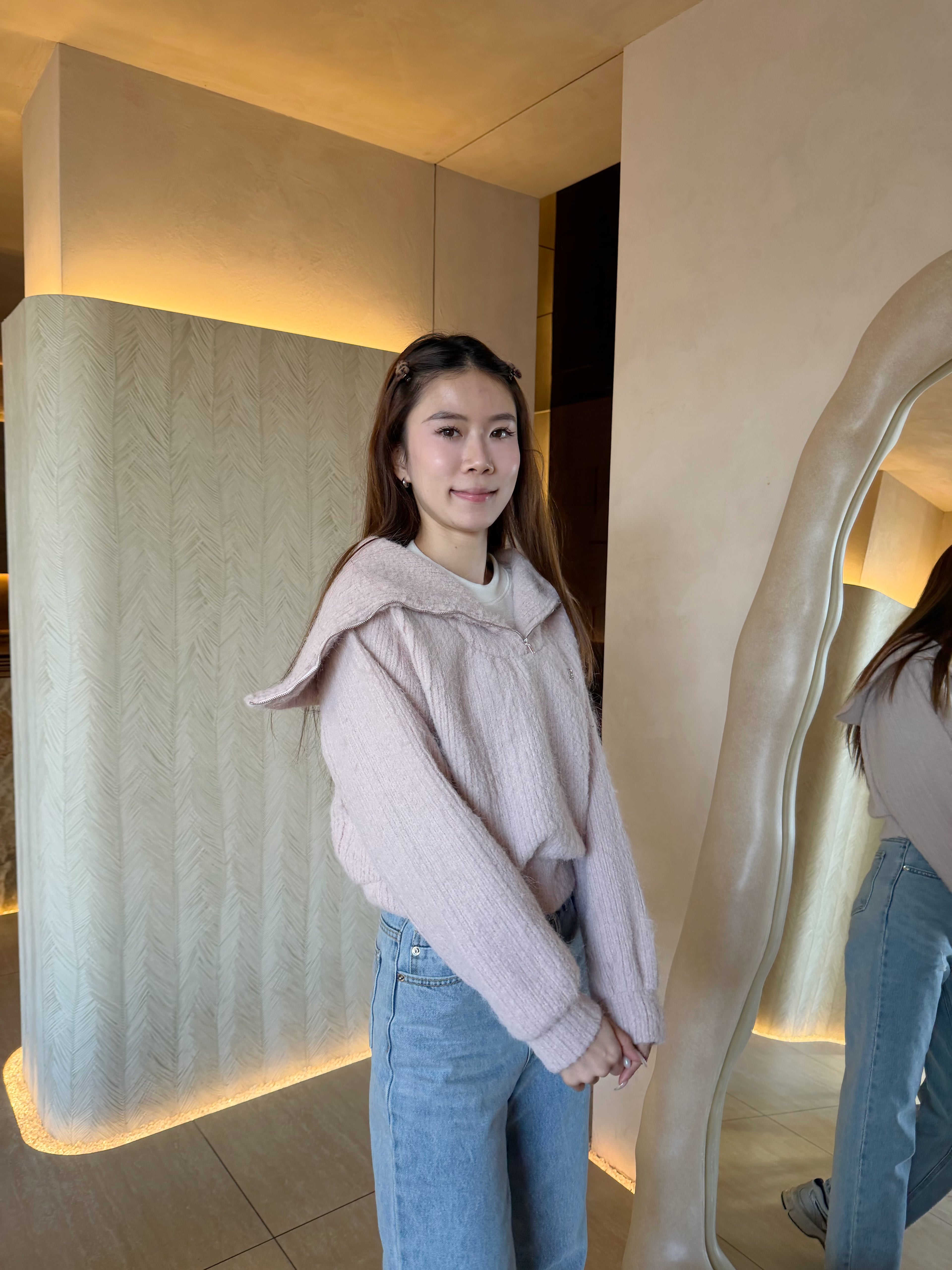 Pinky Peachy Layered Sweater