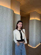 Rosy Outline Cropped Sweater