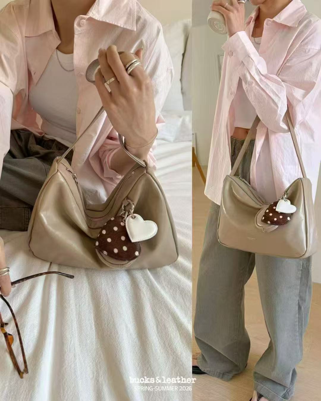 26SS Office Leather Bag 亮面牛皮￼