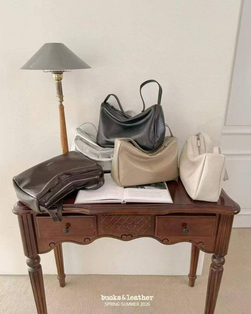 26SS Office Leather Bag 亮面牛皮￼