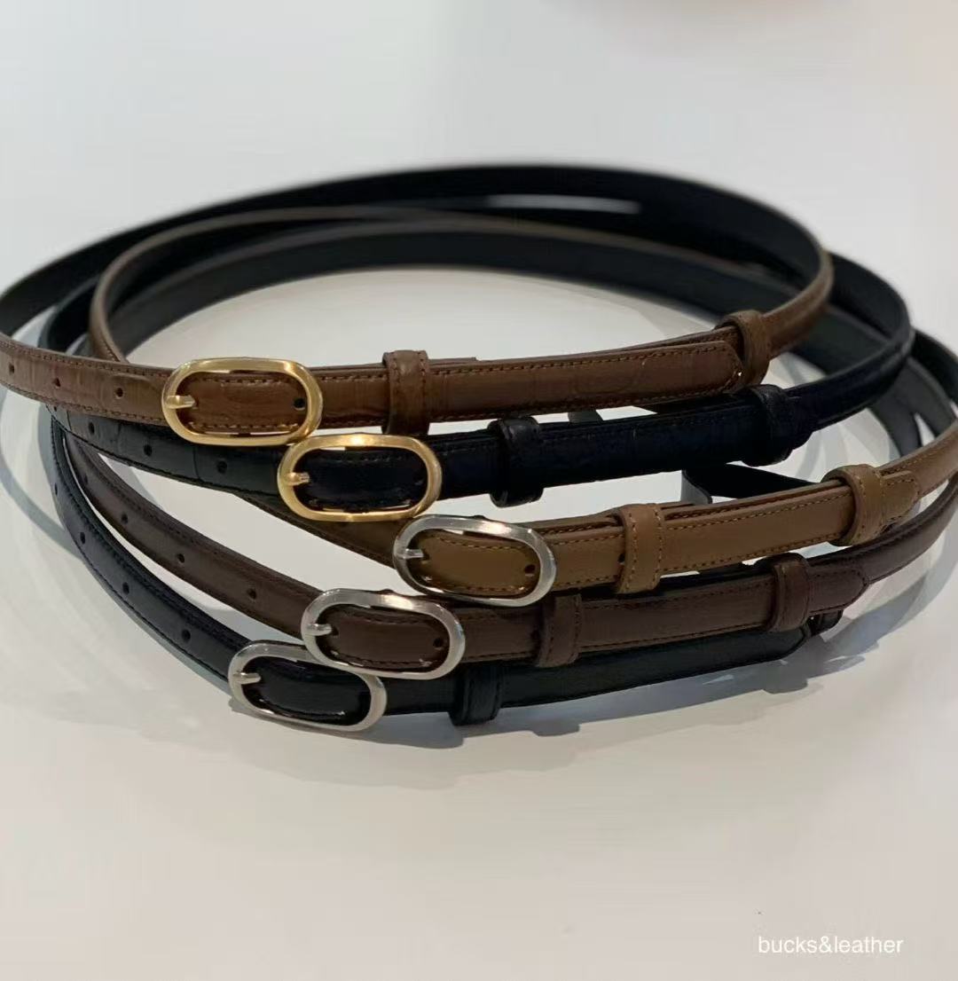 26SS B&L Thin Leather Belt