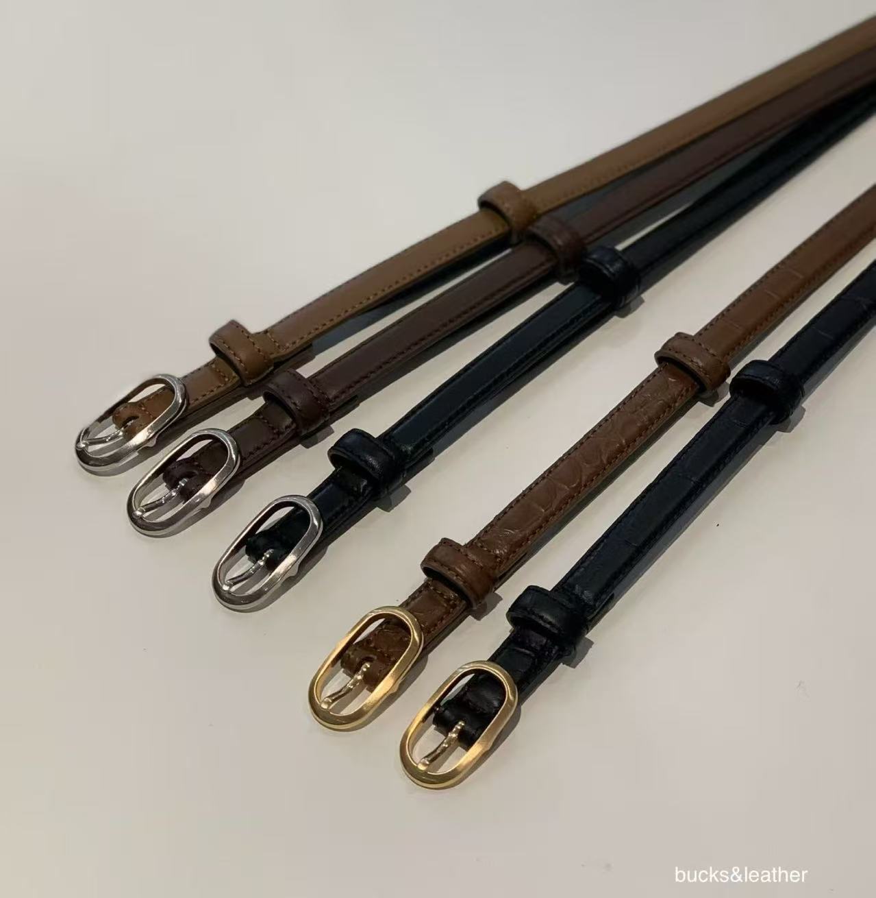 26SS B&L Thin Leather Belt