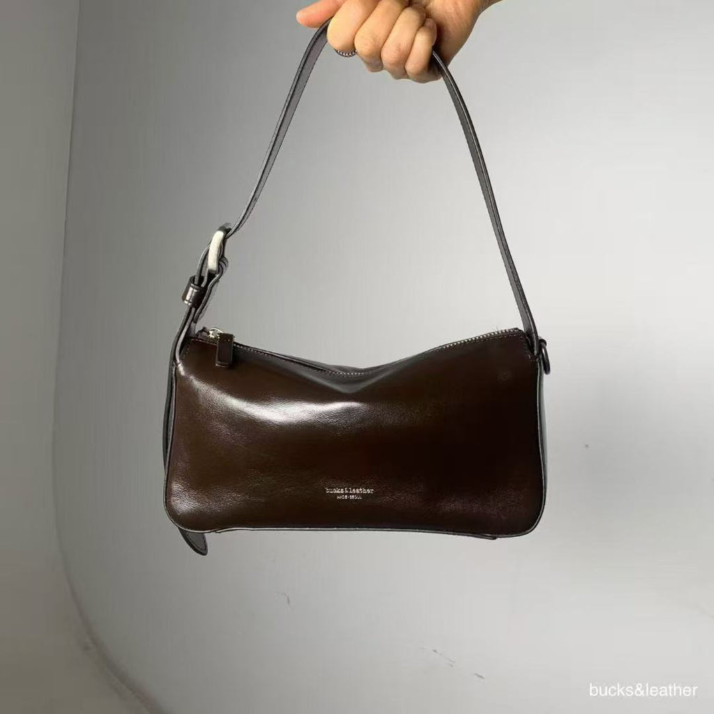 26SS Big Button Side Leather Bag 牛皮亮面