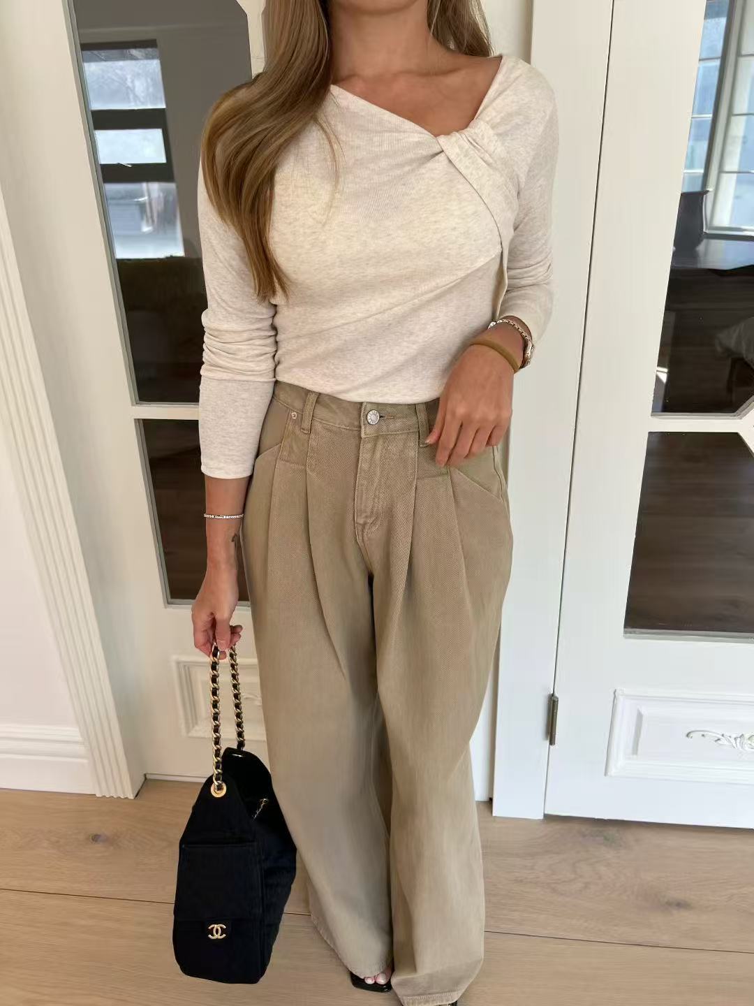 Wide Leg Denim Jeans