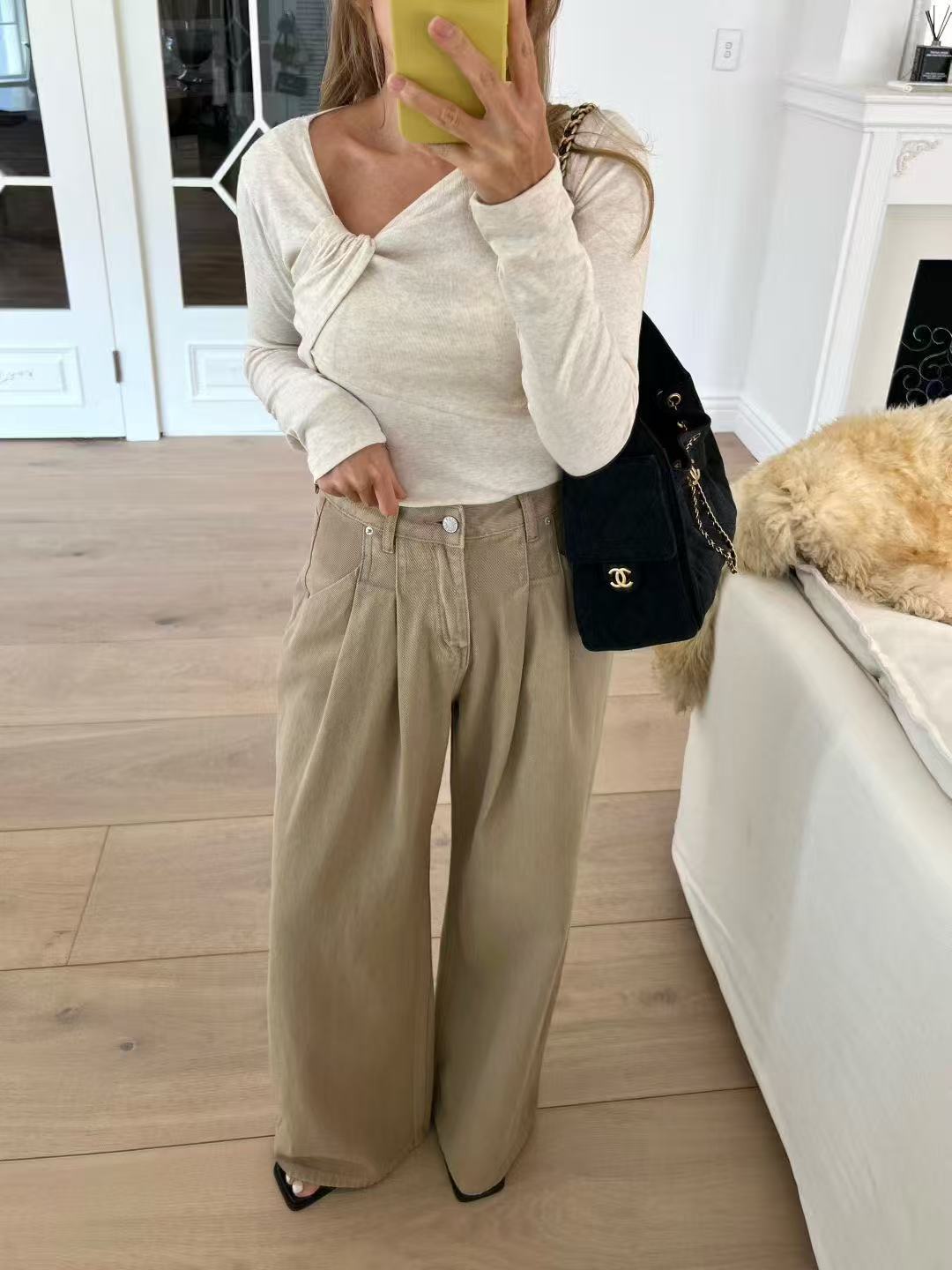 Side Tied Long Sleeves Top
