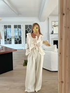 Checked Lace Ruffles Shirt