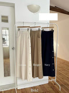 All Button Chiffon Pants