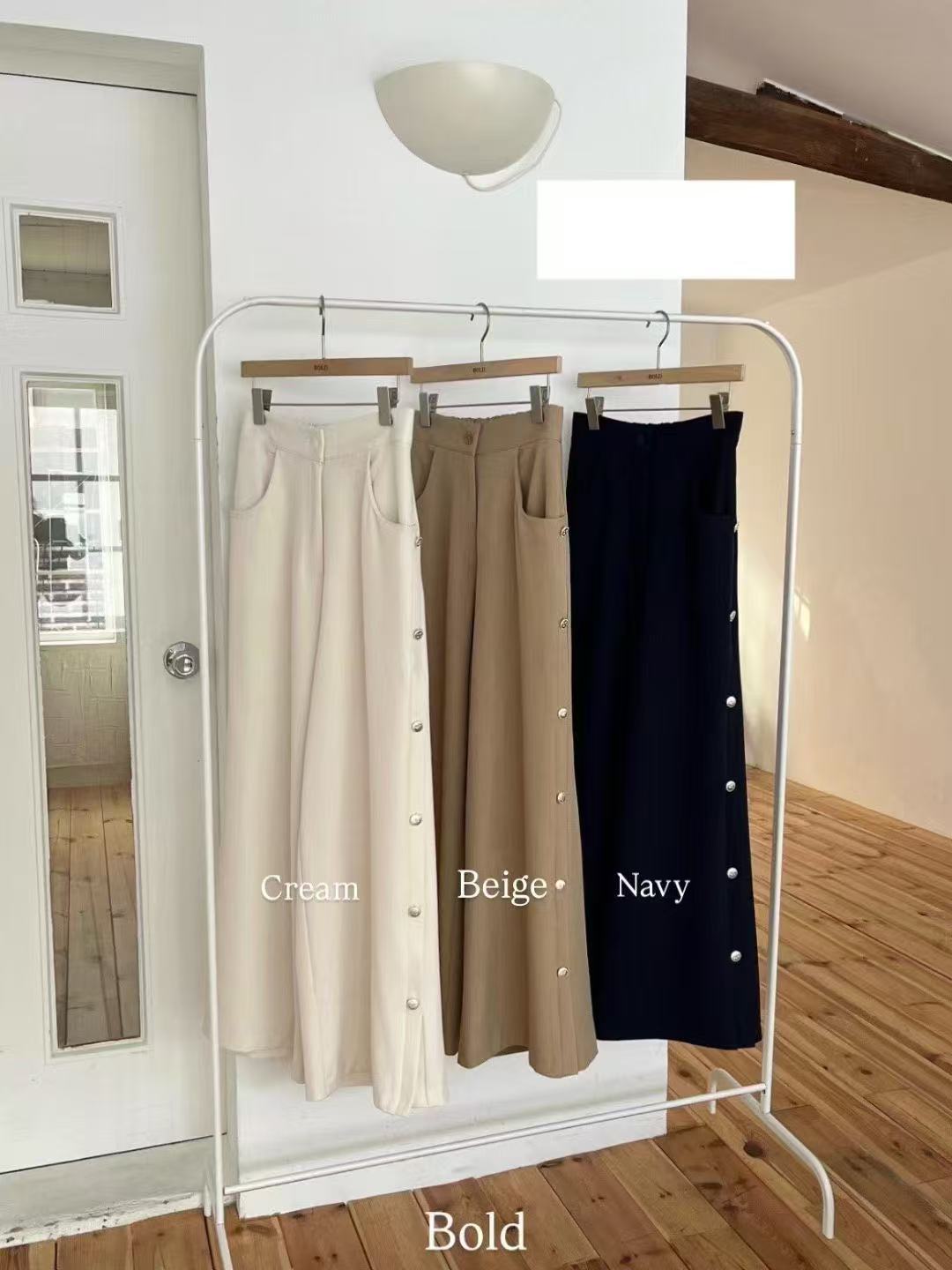 All Button Chiffon Pants
