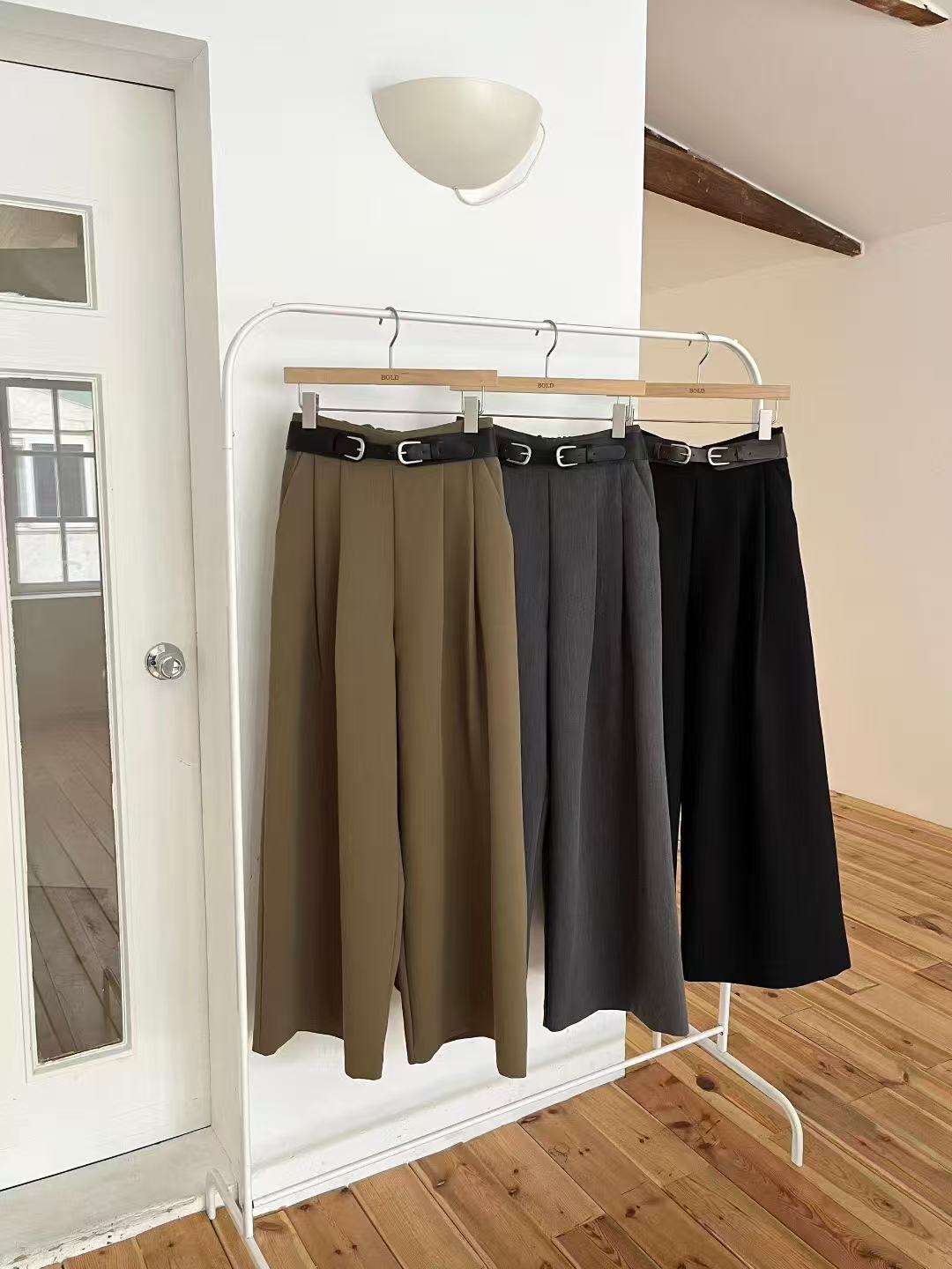 Double Belt in Chiffon Pants