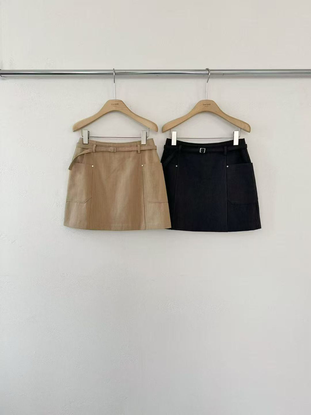Denim Skirt with Belt