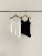 Slit Cut Lace Tank Top