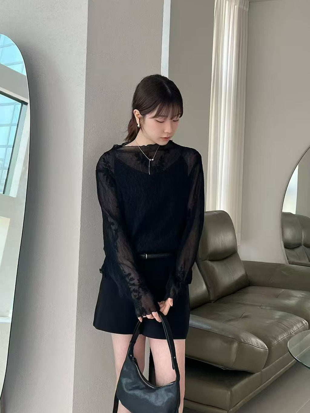 Lace See Through Top