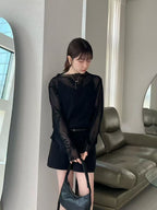 Lace See Through Top