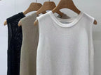 Back Slit Knitted Vest