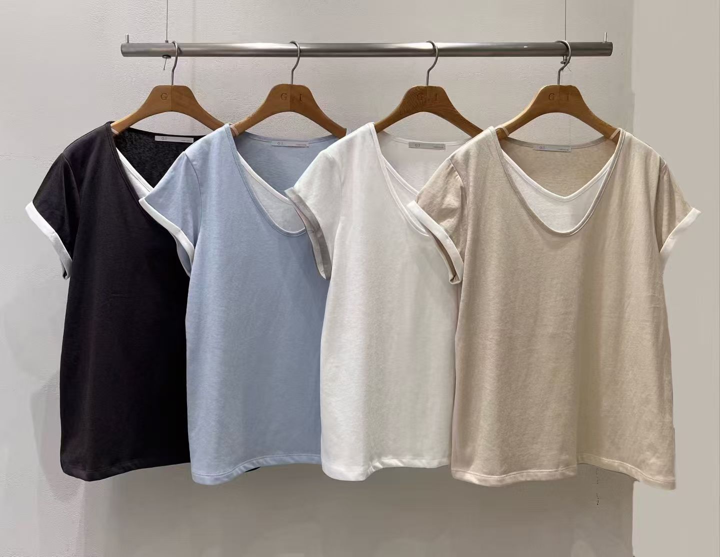 Double Layered Cotton T Top