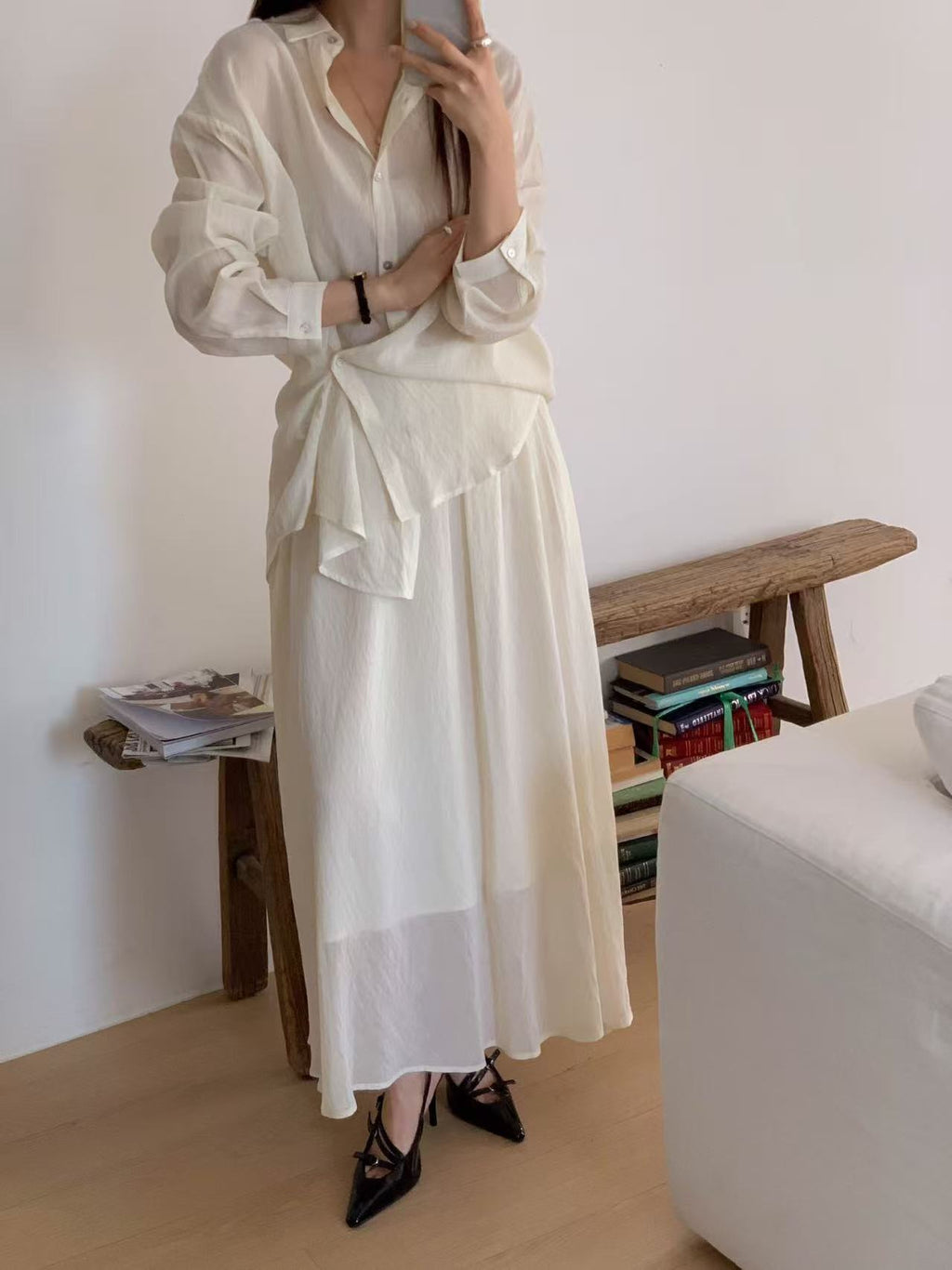 Cloudy Like Maxi Skirt