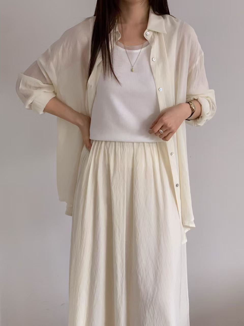 Side Button Shirt Top